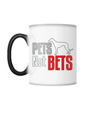 Pets Not Bets Standing Greyhound Color Changing Mug - Grey Lives Matter Shop