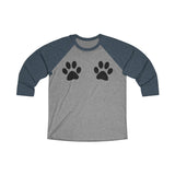 Paw Print Baseball T-Shirt - Grey Lives Matter Shop