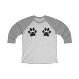 Paw Print Baseball T-Shirt - Grey Lives Matter Shop
