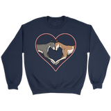 Greyhound Love Heart Crewneck Sweatshirt - Grey Lives Matter Shop