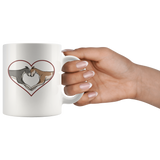 Greyhound Love Heart 11oz Mug - Grey Lives Matter Shop