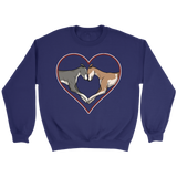Greyhound Love Heart Crewneck Sweatshirt - Grey Lives Matter Shop