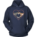 Greyhound Love Heart Unisex Hoodie - Grey Lives Matter Shop