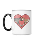 Greyhound Love Heart Color Changing Mug With Pink Heart - Grey Lives Matter Shop