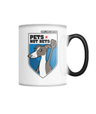 Pets Not Bets Shield Color Changing Mug - Grey Lives Matter Shop