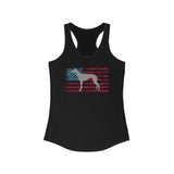 American Flag Greyhound Women's Racerback Tank - Grey Lives Matter Shop