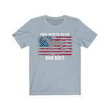 Red White Blue And Grey American Greyhound (Unisex T-Shirt) - Grey Lives Matter Shop