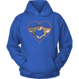 Greyhound Love Heart Unisex Hoodie - Grey Lives Matter Shop
