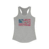 American Flag Greyhound Women's Racerback Tank - Grey Lives Matter Shop