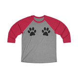 Paw Print Baseball T-Shirt - Grey Lives Matter Shop