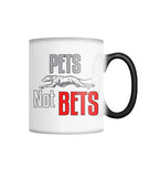 Pets Not Bets Running Greyhound Color Changing Mug - Grey Lives Matter Shop