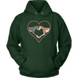 Greyhound Love Heart Unisex Hoodie - Grey Lives Matter Shop