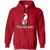 Pets Not Bets Sitting White Greyhound Pullover Hoodie - Grey Lives Matter Shop