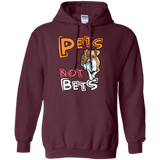 Pets Not Bets Cartoon Pullover Hoodie - Grey Lives Matter Shop