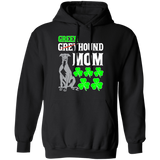 Green Greyhound Mom Pullover Hoodie 8 oz. St. Patricks Day Special - WHTTXT - Grey Lives Matter Shop