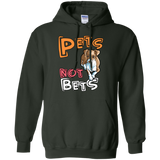 Pets Not Bets Cartoon Pullover Hoodie - Grey Lives Matter Shop