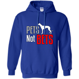 Pets Not Bets Standing Greyhound Pullover Hoodie - Grey Lives Matter Shop