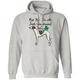 Kiss Me Irish Greyhound Mom Pullover Hoodie 8 oz. St. Patricks day Special BLTXT - Grey Lives Matter Shop