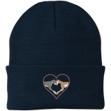 Greyhound Love Heart Custom Embroidered Knit Cap - Grey Lives Matter Shop