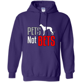 Pets Not Bets Standing Greyhound Pullover Hoodie - Grey Lives Matter Shop