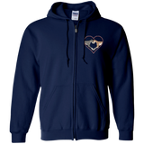 Greyhound Love Heart Custom Embroidered Zip Hoodie - Grey Lives Matter Shop