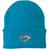Greyhound Love Heart Custom Embroidered Knit Cap - Grey Lives Matter Shop