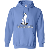 Pets Not Bets Sitting White Greyhound Pullover Hoodie - Grey Lives Matter Shop