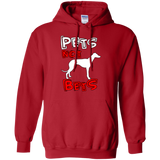 Pets Not Bets Red and White Pullover Hoodie - Grey Lives Matter Shop
