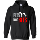 Pets Not Bets Standing Greyhound Pullover Hoodie - Grey Lives Matter Shop