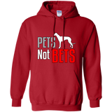 Pets Not Bets Standing Greyhound Pullover Hoodie - Grey Lives Matter Shop