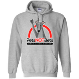 Pets Not Bets Red Arch Pullover Hoodie - Grey Lives Matter Shop