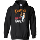 Pets Not Bets Cartoon Pullover Hoodie - Grey Lives Matter Shop