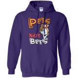 Pets Not Bets Cartoon Pullover Hoodie - Grey Lives Matter Shop