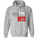Pets Not Bets Standing Greyhound Pullover Hoodie - Grey Lives Matter Shop