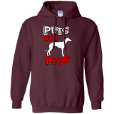 Pets Not Bets Red and White Pullover Hoodie - Grey Lives Matter Shop