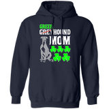 Green Greyhound Mom Pullover Hoodie 8 oz. St. Patricks Day Special - WHTTXT - Grey Lives Matter Shop