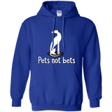 Pets Not Bets Sitting White Greyhound Pullover Hoodie - Grey Lives Matter Shop