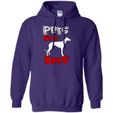 Pets Not Bets Red and White Pullover Hoodie - Grey Lives Matter Shop