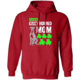 Green Greyhound Mom Pullover Hoodie 8 oz. St. Patricks Day Special - WHTTXT - Grey Lives Matter Shop