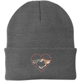 Greyhound Love Heart Custom Embroidered Knit Cap - Grey Lives Matter Shop