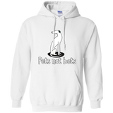 Pets Not Bets Sitting White Greyhound Pullover Hoodie - Grey Lives Matter Shop
