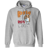 Pets Not Bets Cartoon Pullover Hoodie - Grey Lives Matter Shop
