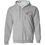 Greyhound Love Heart Custom Embroidered Zip Hoodie - Grey Lives Matter Shop