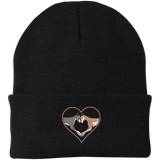 Greyhound Love Heart Custom Embroidered Knit Cap - Grey Lives Matter Shop