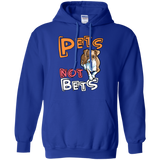 Pets Not Bets Cartoon Pullover Hoodie - Grey Lives Matter Shop