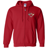 Greyhound Love Heart Custom Embroidered Zip Hoodie - Grey Lives Matter Shop
