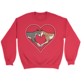 Greyhound Love Heart Crewneck Sweatshirt - Grey Lives Matter Shop