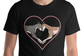 Greyhound Love Heart Short-Sleeve Unisex T-Shirt, SCH - Grey Lives Matter Shop