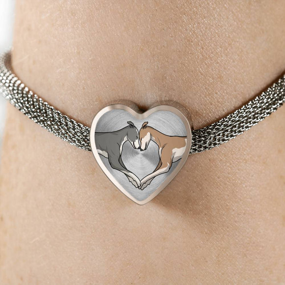 Luxury Greyhound Love Heart Bracelet - Grey Lives Matter Shop