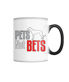 Pets Not Bets Standing Greyhound Color Changing Mug - Grey Lives Matter Shop